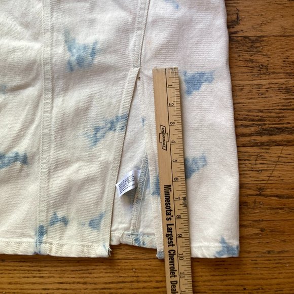Stylish high rise midi denim tie dye skirt - 4 - NWT - Picture 7 of 8
